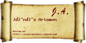 Jónás Artemon névjegykártya