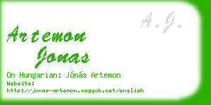 artemon jonas business card