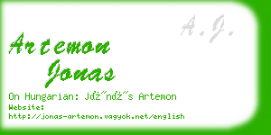 artemon jonas business card